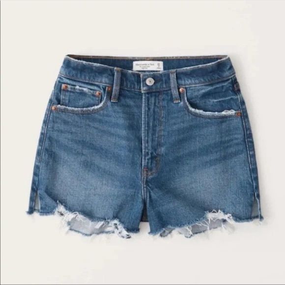 Abercrombie & Fitch Jean Shorts The Cutoff Short High Rise Demin‎ NWT Size 33 - Picture 2 of 10